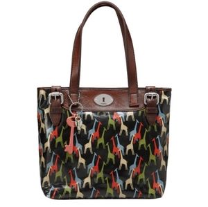 Fossil Giraffe print Keyper Handbag
